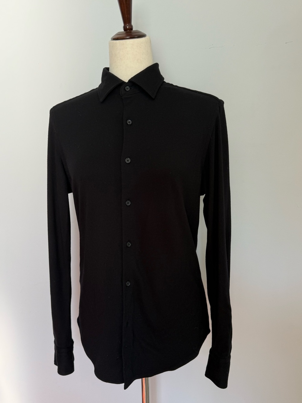 Porter & Ash Shirt Mens Medium* Black Long Sleeve 4-Way Stretch Button Up